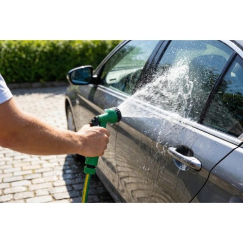 Шланг для поливу 2E AquaFlex Emerald Pro, 3/4", 20м, 4 шари, 20бар, -10…+60°C, зрошувач, 2 конектори, адаптер (2E-GHE34ED20)