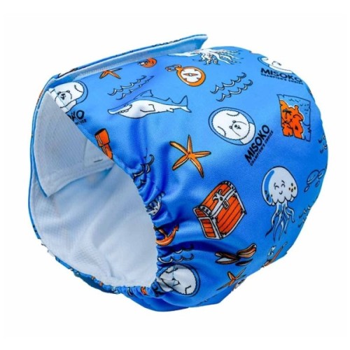 Підгузки для тварин MISOKO&CO багаторазові для кобелів, з восьминогом, S 1 шт. блакитні (HAINMSK63954)