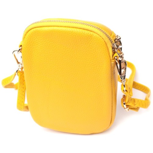 Сумка Vintage Жіноча з м'якої натуральної шкіри Жовта (22342)