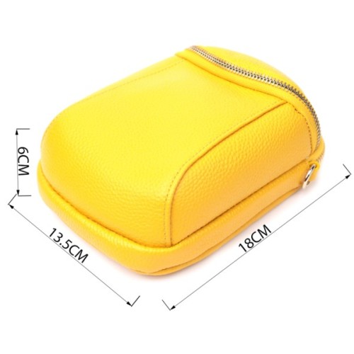 Сумка Vintage Жіноча з м'якої натуральної шкіри Жовта (22342)