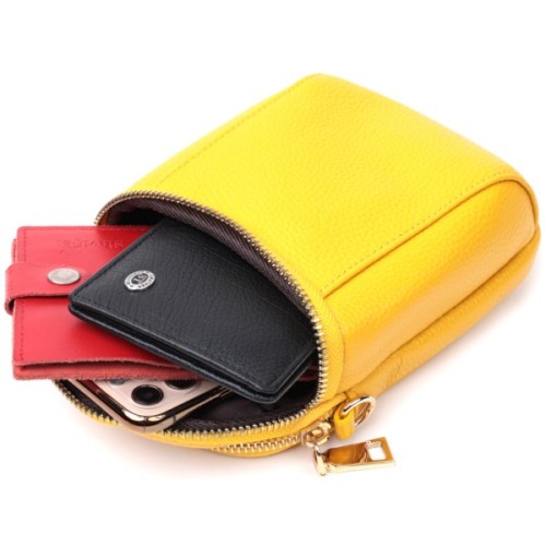 Сумка Vintage Жіноча з м'якої натуральної шкіри Жовта (22342)