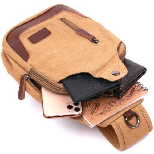 Сумка Vintage Чоловіча через плече Пісочна (20385)