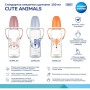 Пляшечка для годування Canpol babies CUTE ANIMALS стандартна з ручками 250 мл помаранчева (11/845_ora)