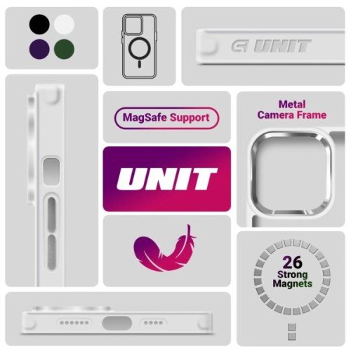 Чохол до мобільного телефона Armorstandart Unit MagCase Apple iPhone 17 Air Matte Clear Silver (ARM88999)