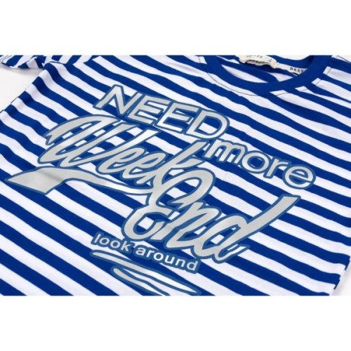 Футболка дитяча Breeze в смужку (7380-128B-blue)