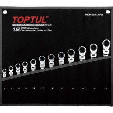 Ключ Toptul з тріскачкою та шарніром комбінований (GPAQ1204)