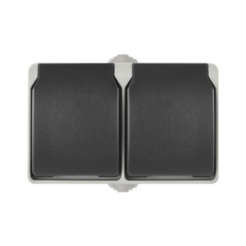 Розетка EMOS 16A 250V IP44 подвійна (A1396.1)