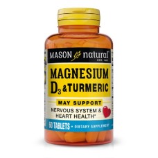 Мінерали Mason Natural Магній з Вітамін D3 та куркумою, Magnesium & Vitamin D3 With (MAV-16635)