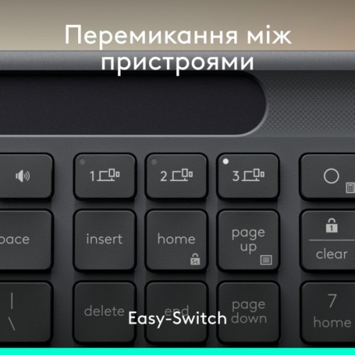 Клавіатура Logitech Slim Solar+ for Business Wireless/Bluetooth Graphite (920-013779)