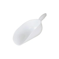 Совок для сипучих продуктів та льоду Mobil Plastic напівкруглий білий 29 см PP - 0,300 л (136/29-BIM)