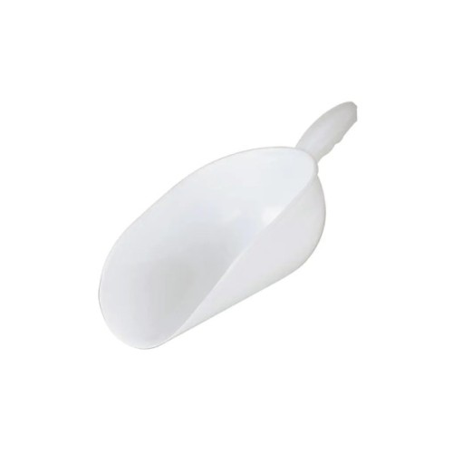 Совок для сипучих продуктів та льоду Mobil Plastic напівкруглий білий 29 см PP - 0,300 л (136/29-BIM)