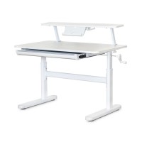 Парта ErgoKids з полицею S50 XL White (TH-210 W + BD-S50 XL)