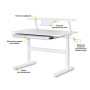 Парта ErgoKids з полицею S50 XL White (TH-210 W + BD-S50 XL)