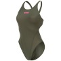 Купальник Arena Team Swimsuit Swim Tech Solid 004763-609 темно-зелений 38 (3468337774532)