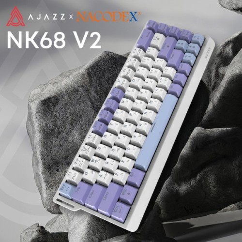 Клавіатура Ajazz NacodeX NK68 V2 Red Switch LED USB UA Purple/White/Blue (NK68-V2-R-PWB)