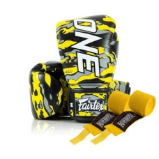 Боксерські рукавички Fairtex BGV-ONE X STBG (натуральна шкіра) 14 унцій (бинти в комплекті) (BGV-ONE_X_STBG_14oz)