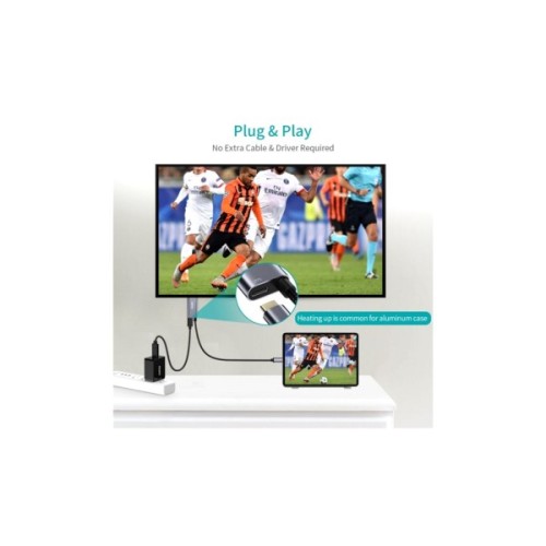 Кабель мультимедійний USB-C to HDMI M 1.8m 4K60Hz Choetech (XCH-M180GY)