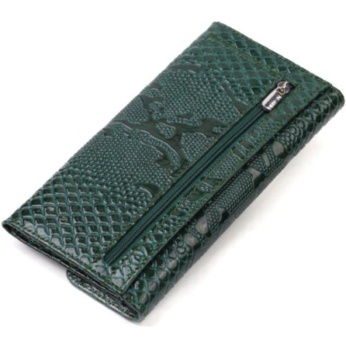 Портмоне Canpellini З натуральної шкіри Зелене (21694)