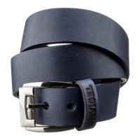 Ремінь Shvigel Класичний чоловічий шкіряний Синій (11254)