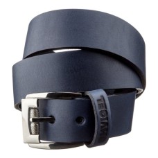 Ремінь Shvigel Класичний чоловічий шкіряний Синій (11254)