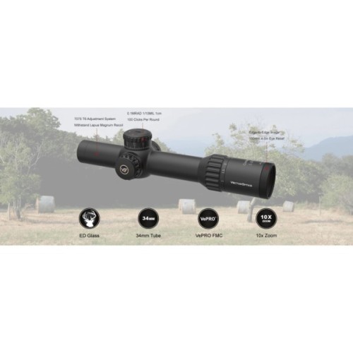 Оптичний приціл Vector Optics Continental 1-10x28 (34mm) illum. ED FFP VET-CTR (SCFF-47)