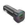 Зарядний пристрій BOROFONE 1xUSB-C PD30W + 1xUSB QC3.0 car adapter black (6941991110818)