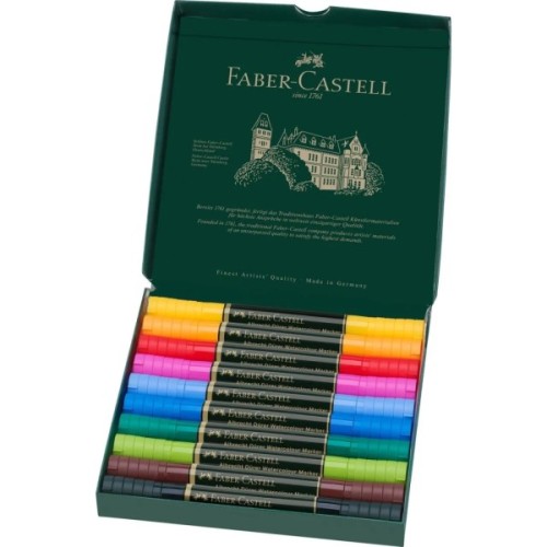 Художній маркер Faber-Castell набір акварельні двосторонні Albrecht Dürer, 10 кольорів (29861)