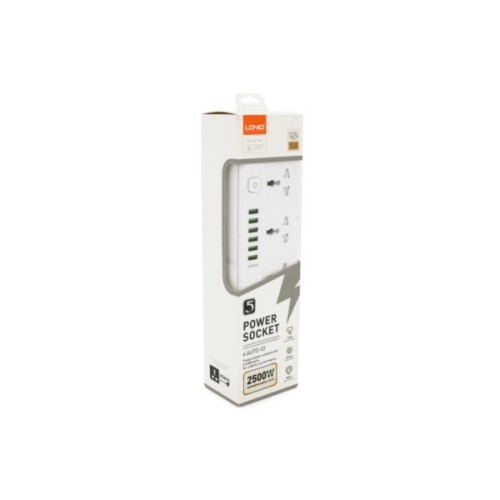 Мережевий фільтр живлення LDNIO SС5614, 5 роз, 6 USB, 2м, White (SС5614)
