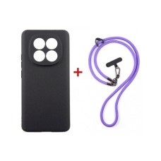 Чохол до мобільного телефона Dengos Case + Cross-body Strap Xiaomi Redmi Note 15 Black+Purple (DG-KM-CCRB-34)