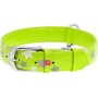 Нашийник для тварин WAUDOG Glamour з QR паспортом "Зірочка" L Ш 35 мм Д 46-60 см салатовий (35885)
