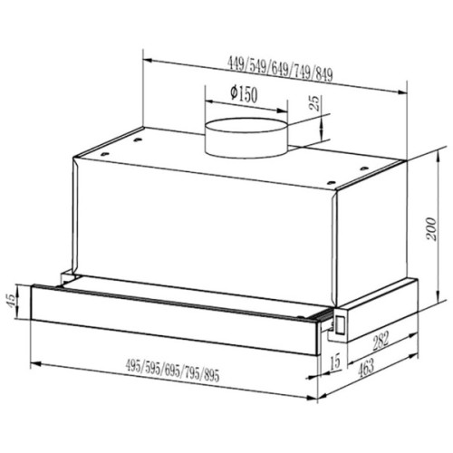 Витяжка кухонна Faber TLSC X A60 2LS (305.0569.214)