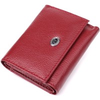 Гаманець ST Leather З натуральної шкіри Бордовий (23082)