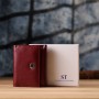 Гаманець ST Leather З натуральної шкіри Бордовий (23082)