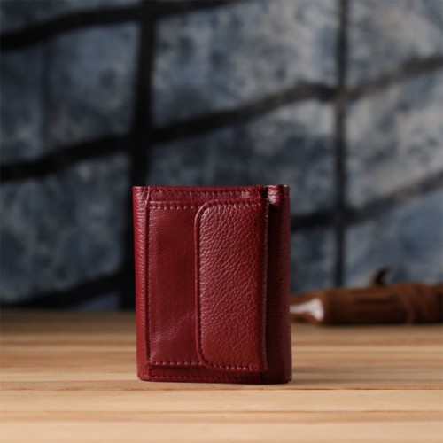 Гаманець ST Leather З натуральної шкіри Бордовий (23082)