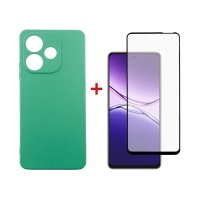 Чохол до мобільного телефона Dengos Oppo A5 Pro Case Soft + Glass (Mint) (DG-KM-153)