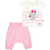Набір дитячого одягу Miniworld зі слоником (14364-68G-pink)