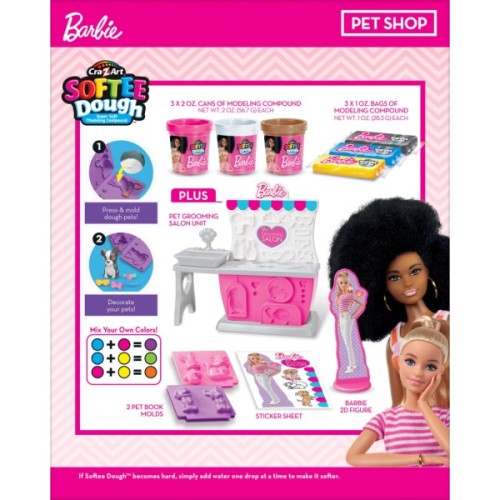 Набір для творчості Cra-Z-Art Barbie Тісто для ліплення , Зоомагазин з формами, набір 10од (34041CRA)