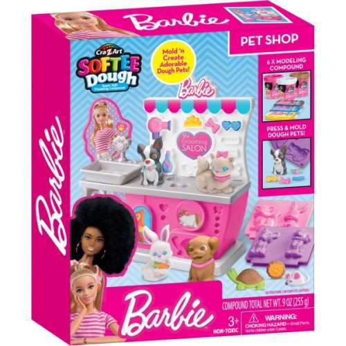 Набір для творчості Cra-Z-Art Barbie Тісто для ліплення , Зоомагазин з формами, набір 10од (34041CRA)