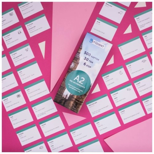 Навчальний набір English Student Картки для вивчення англійської мови Pre-Intermediate A2, українська (39122576)