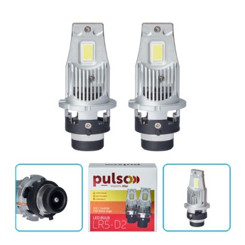 Автолампа PULSO LR5-D2 S/R/9054 CSP chips/12V/2*40W/7500Lm/6500k (LR5-D2)