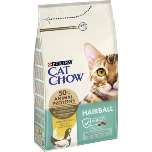 Сухий корм для кішок Purina Cat Chow Hairball з куркою 1.5 кг (5997204514486)