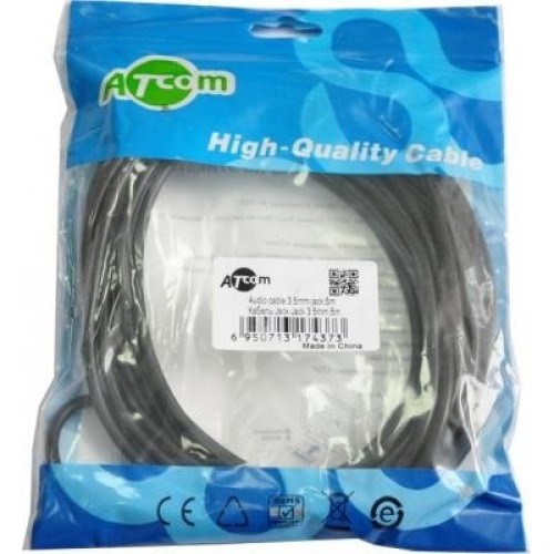 Кабель мультимедійний 3.5mm M to 3.5mm M 5.0m Atcom (17437)