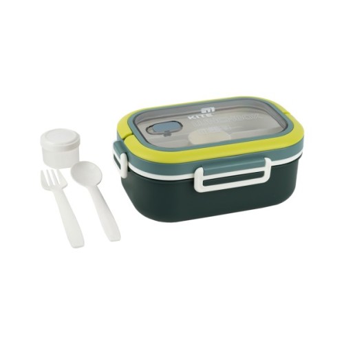 Ланч-бокс Kite з розділювачем 1100 мл, зелений (K25-1182-3)
