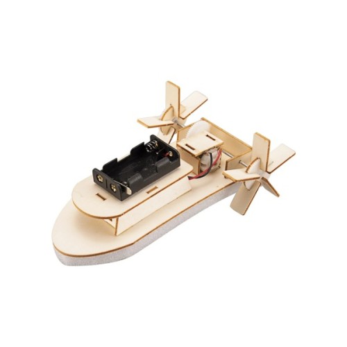 Конструктор Stem Колісний пароплав Дерев'яний на батарейках (3858894673728)
