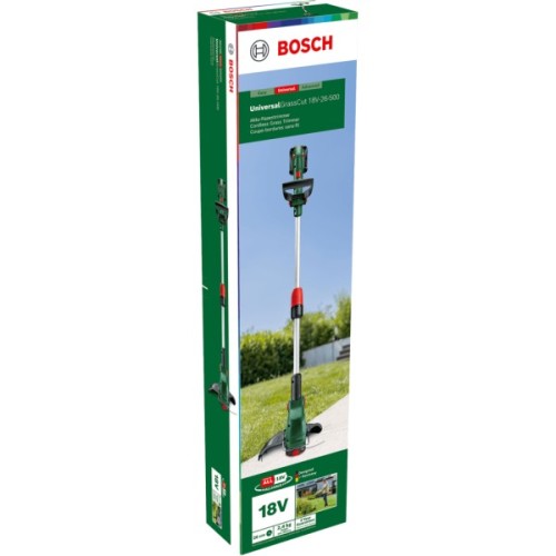 Тример садовий Bosch UniversalGrassCut 18V-26-500 1х2.5Ah, 26см, ЗП AL 18V-20 3.5кг (0.600.8C1.F00)