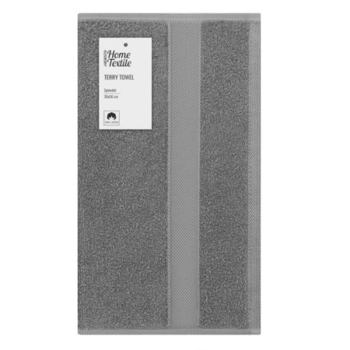 Рушник Ardesto Splendid 100% бавовна, сірий 50х90 см (ART2350GR)