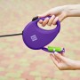 Повідець для собак WAUDOG R-leash з контейнером для пакетів L до 40 кг 5 м фіолетовий (26299)