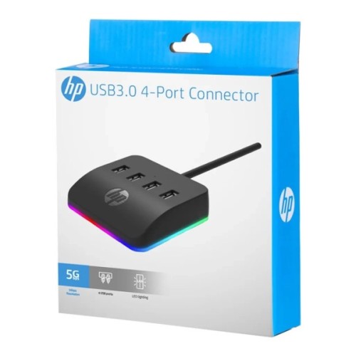 Концентратор HP USB 3.0 to 4xUSB 3.0 RGB black HP (HP_DHC-CT120)