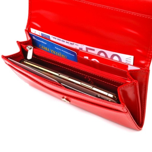 Гаманець Canpellini З натуральної шкіри Червоний (21626)