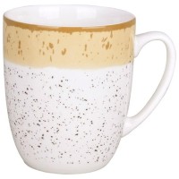 Чашка Ardesto Siena, 360мл, порцеляна, біло-жовтий (AR2936SBG)